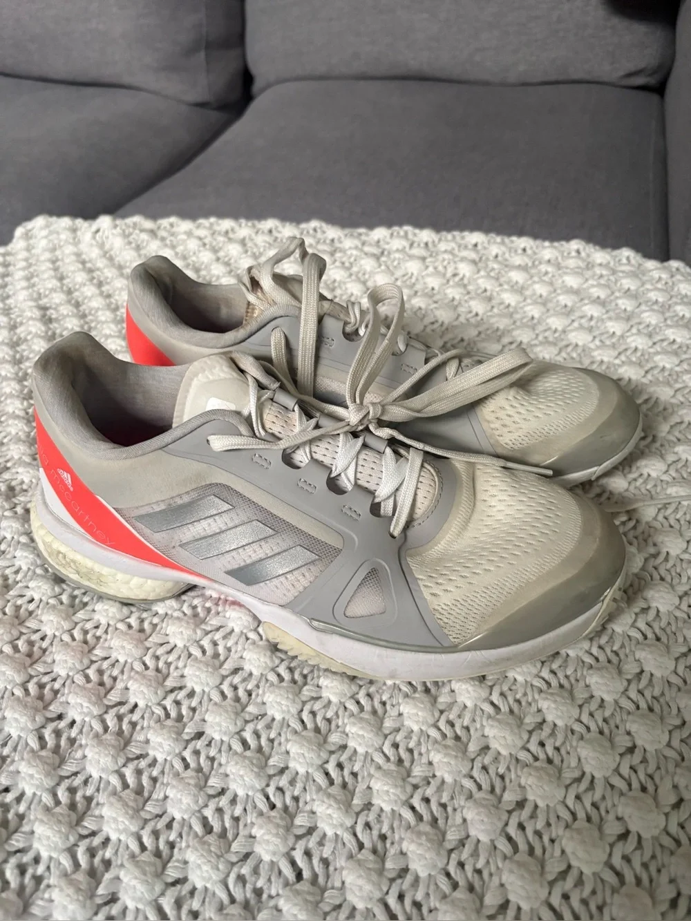 Adidas Stella McCartney Women Barricade Tennis Boost Shoes 8 - Picture 3 of 7